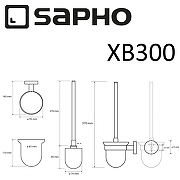 Ершик для унитаза Sapho X-round black XB300 Черный-1