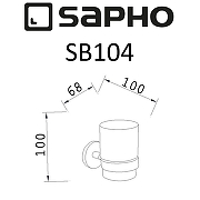 Стакан для зубных щеток Sapho Samba SB104 Хром-1