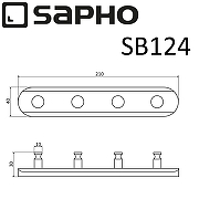 Вешалка для полотенец Sapho Samba SB124 Хром-1