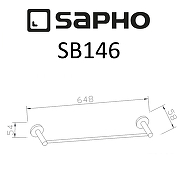 Полотенцедержатель Sapho Samba SB146 Хром-1