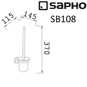 Ершик для унитаза Sapho Samba SB108 Хром-1