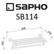 Полка для полотенец Sapho Samba SB114 Хром-1