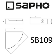 Полка-корзина Sapho Samba SB109 угловая Хром-1
