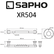 Поручень для ванной Sapho X-round XR504 Хром-1