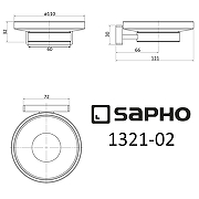 Мыльница Sapho Olymp 1321-02 Хром-1