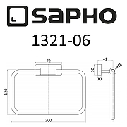 Кольцо для полотенец Sapho Olymp 1321-06 Хром-1