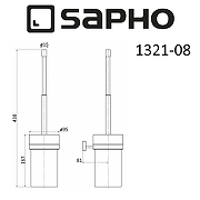 Ершик для унитаза Sapho Olymp 1321-08 Хром-1