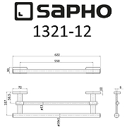 Полотенцедержатель Sapho Olymp 1321-12 Хром-1