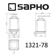 Дозатор для жидкого мыла Sapho Olymp 1321-78 Хром-1