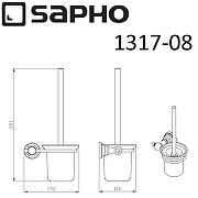 Ершик для унитаза Sapho Diamond 1317-08 Хром-1