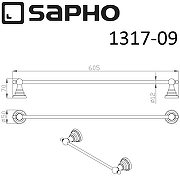 Полотенцедержатель Sapho Diamond 1317-09 Хром-1
