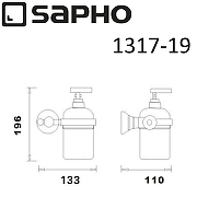Дозатор для жидкого мыла Sapho Diamond 1317-19 Хром-1
