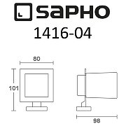 Стакан для зубных щеток Sapho Apollo 1416-04 Хром-1