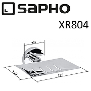 Мыльница Sapho X-round XR804 Хром-1