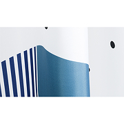 Шторка для ванны Fixsen Design Drop FX-1508 180х200 Белая с синими китами-1