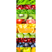 Фотообои Divino B-040 Фактура живопись Винил на флизелине (1*2,7) Разноцветный, Овощи/Фрукты-1