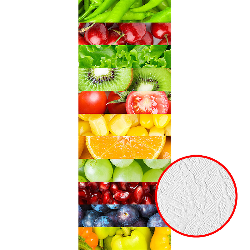 Фотообои Divino B-040 Фактура фреска Винил на флизелине (1*2,7) Разноцветный, Овощи/Фрукты фотографии