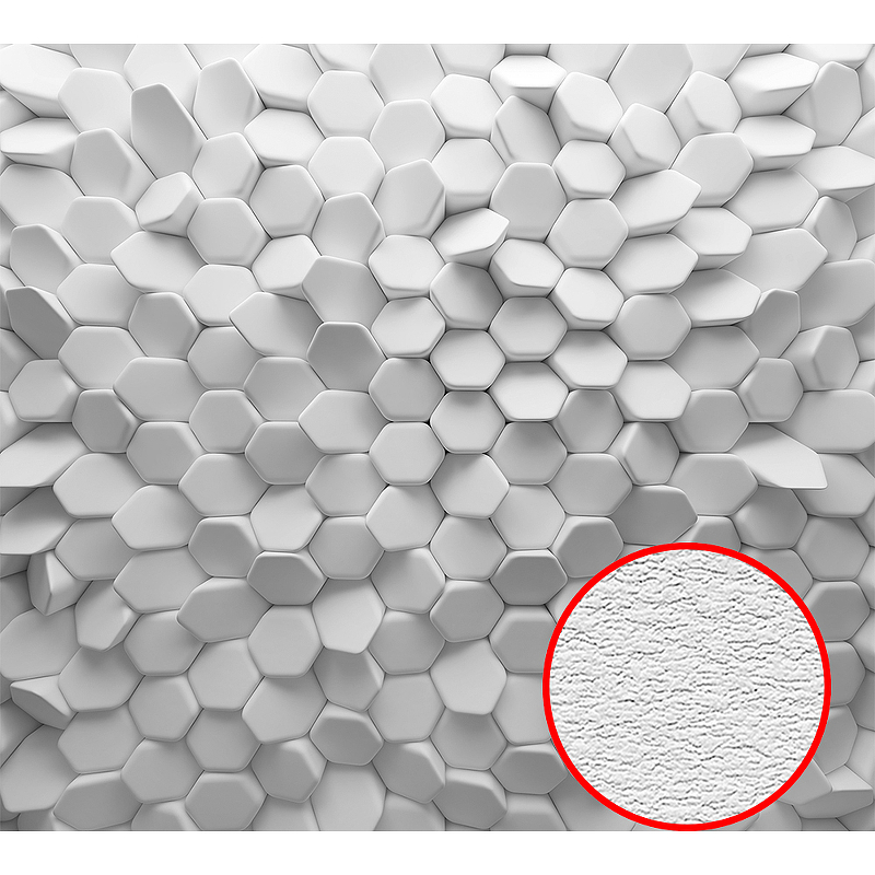 Фотообои Divino K-001 Фактура песок Винил на флизелине (3*2,7) Белый, Геометрия