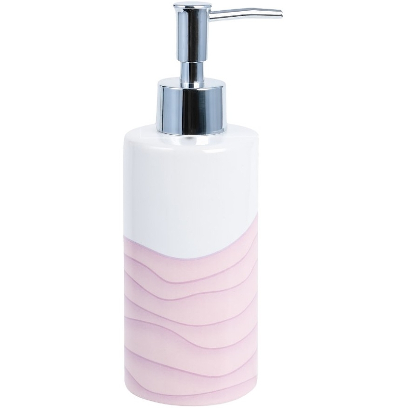 цена Дозатор жидкого мыла Fixsen Agat FX-220-1 Розовый Белый