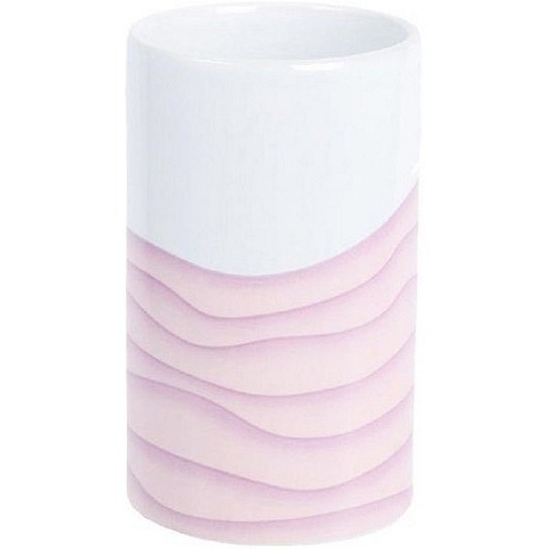 цена Стакан для зубных щеток Fixsen Agat FX-220-3 Розовый Белый