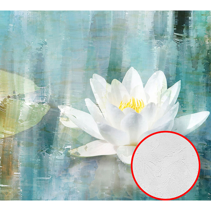 Фотообои Divino E-017 Фактура живопись Винил на флизелине (3*2,7) Белый/Голубой, Цветы