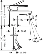 Смеситель для раковины Hansgrohe Vernis Blend 71558000 Хром-4