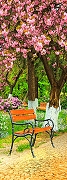 Фотообои Divino L-036 Фактура холст Винил на флизелине (1*2,7) Разноцветный, Деревья-1