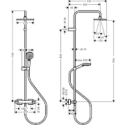 Душевая система Hansgrohe Vernis Shape Showerpipe 26286000 с термостатом Хром-5