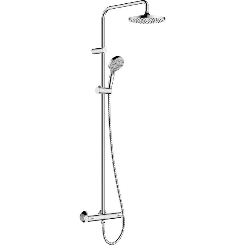 Душевая система Hansgrohe Vernis Shape Showerpipe 26318000 с термостатом Хром цена и фото