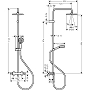Душевая система Hansgrohe Vernis Shape Showerpipe 26318000 с термостатом Хром-2