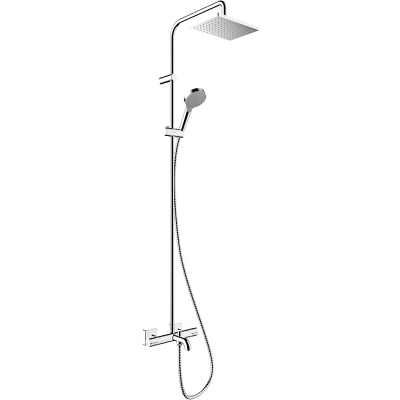Душевая система Hansgrohe Vernis Shape Showerpipe 26284000 с термостатом Хром цена и фото