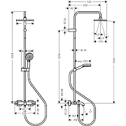 Душевая система Hansgrohe Vernis Shape Showerpipe 26284000 с термостатом Хром-2