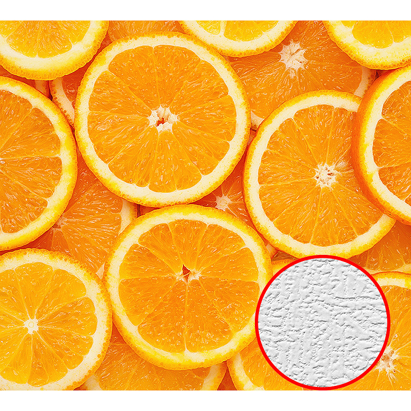 Фотообои Divino C-026 Фактура холст Винил на флизелине (3*2,7) Оранжевый, Фрукты