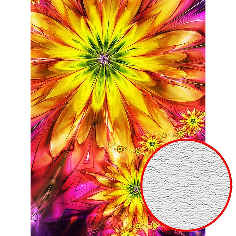Фотообои Divino C-181 Фактура песок Винил на флизелине (2*2,7) Разноцветный, Цветы