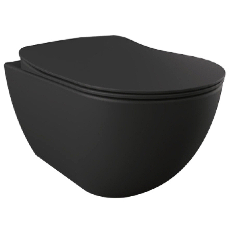 Унитаз Creavit Free FE320-11SM00E-0000 подвесной Черный матовый без сиденья цена и фото