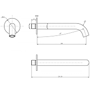 Излив для смесителя Aquanet Static AF330-98B 261828 Черный матовый-1