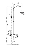 Душевая система Kaiser Aria 03182-1 с термостатом Бронза-3