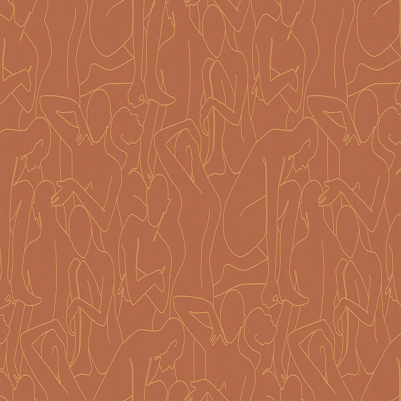 Обои LOYMINA Amazonia Ins2 020 Флизелин (1*10,05) Оранжевый, Люди/Абстракция обои milassa ambient арт am7 020