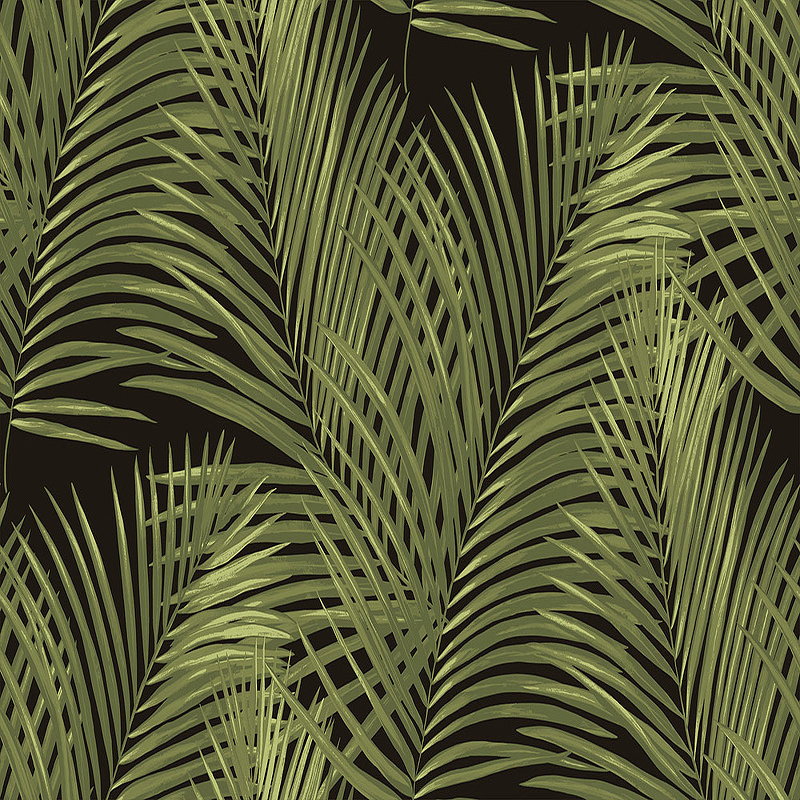 Обои LOYMINA Amazonia Ins3 005/3 Флизелин (1*10,05) Зеленый/Черный, Листья обои milassa ambient vol 3 арт am9 005 3