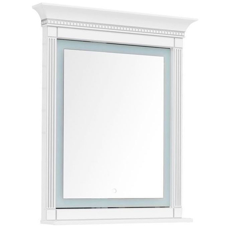 Зеркало Aquanet Селена 90 201646 с подсветкой с сенсорным выключателем Белое зеркало aquanet мадонна 90 белое