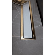 Душевой лоток Pestan Confluo Premium Line 450 White Glass Gold 13100120 с решеткой Белый глянцевый Золото глянцевое-3
