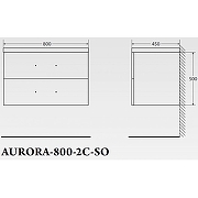Тумба под раковину BelBagno Aurora 80 AURORA-800-2C-SO-BL подвесная Bianco Lucido-2