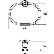 Кольцо для полотенец Cezares Liberty CZR-F-8985 Хром-1