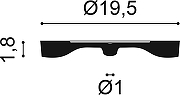 Розетка потолочная Orac Decor R12 195x18x195 мм-1