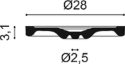 Розетка потолочная Orac Decor R13 280x31x280 мм-1