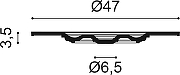 Розетка потолочная Orac Decor R17 470x35x470 мм-1
