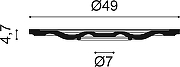 Розетка потолочная Orac Decor R18 490x47x490 мм-1