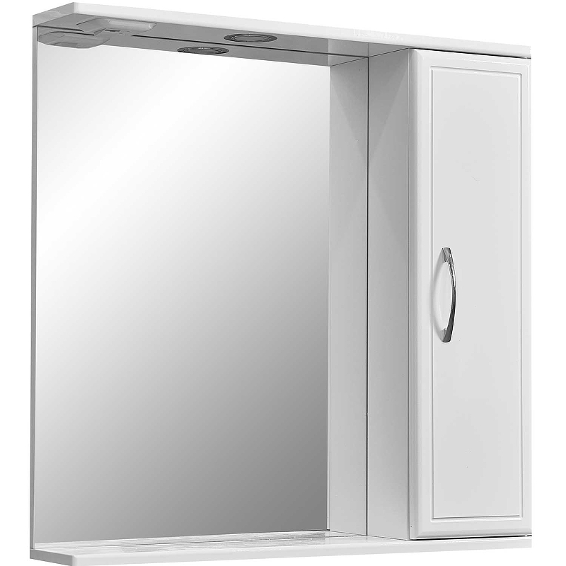 Зеркало со шкафом Stella Polar Концепт 70/С R SP-00000127 с подсветкой Белое зеркало со шкафом sanstar бриз 70 14 1 2 4 1 с подсветкой белое матовое