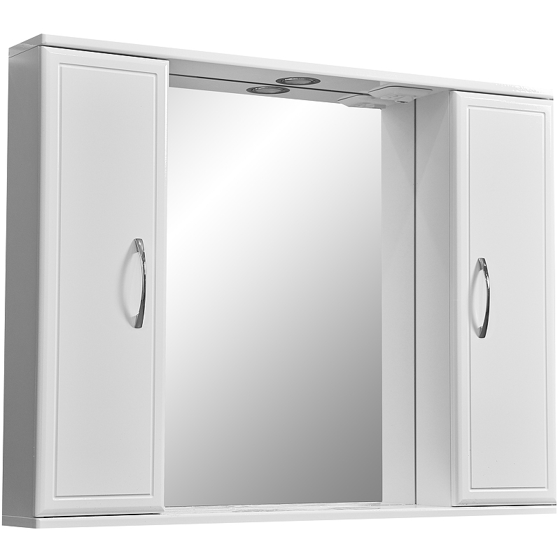 Зеркало со шкафом Stella Polar Концепт 90/С SP-00000131 с подсветкой Белое зеркало со шкафом aquanet тиана 90 172399 венге белый