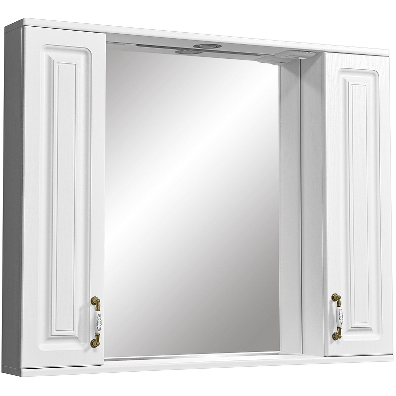 зеркало со шкафом aquanet тиана 100 172679 с подсветкой венге Зеркало со шкафом Stella Polar Кармела 100 SP-00000187 с подсветкой Ольха белая